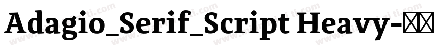 Adagio_Serif_Script Heavy字体转换
